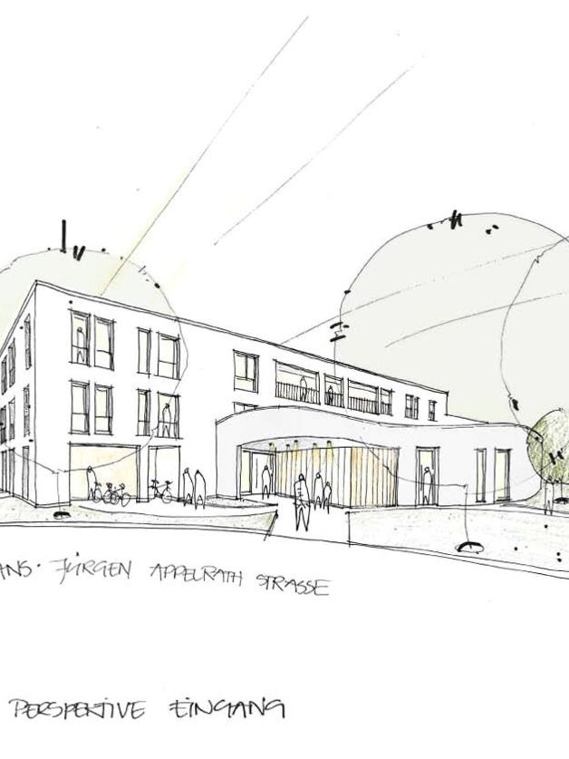 Entwurf Eingangsbereich des zukünftigen Beginenhofes Oldenburg-Helleheide.